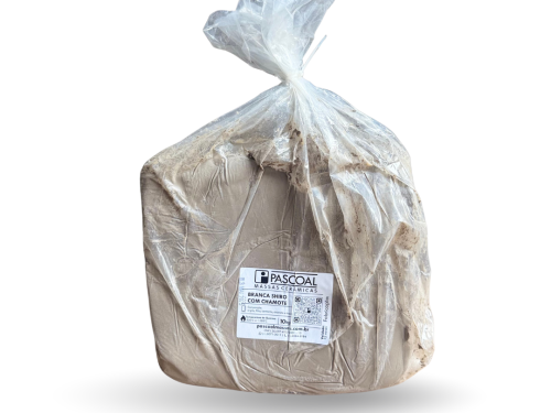 Argila Branca Shiro com Chamote 10kg - Pascoal