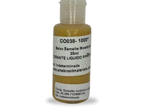 Baixo Esmalte Mostarda 35ml 1000/1240°C