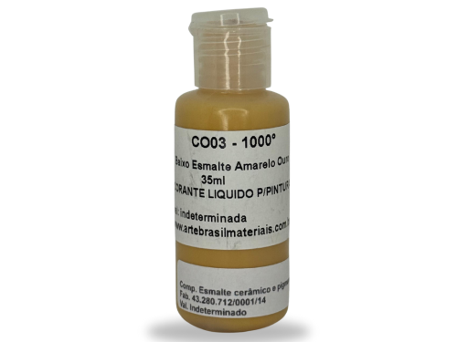 Baixo Esmalte Amarelo Ouro 35ml 1000/1240°C
