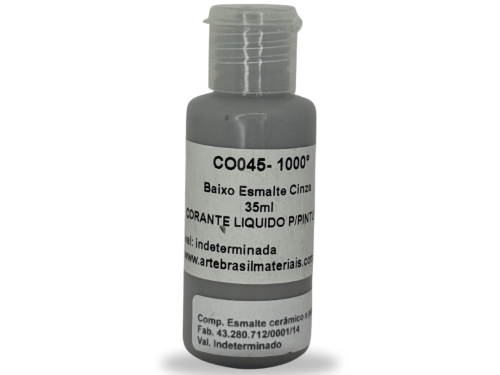 Baixo Esmalte Cinza 35ml 1000/1240°C