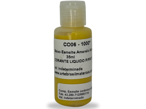 Baixo Esmalte Amarelo Alemão 35ml 1000/1240°C