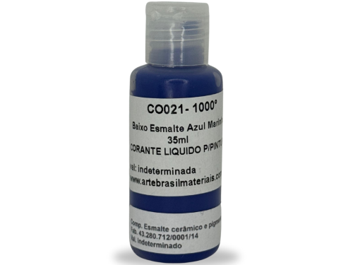 Baixo Esmalte Azul Marinho 35ml 1000/1240°C