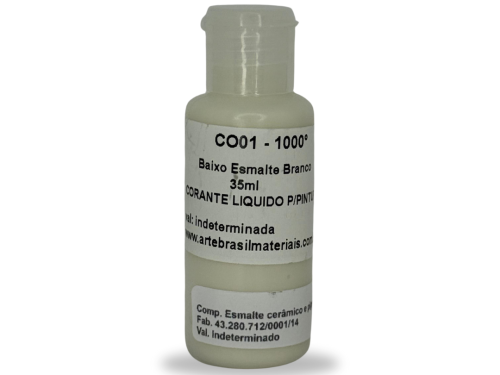 Baixo Esmalte Branco 35ml 1000/1240°C