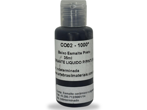 Baixo Esmalte Preto 35ml 1000/1240°C