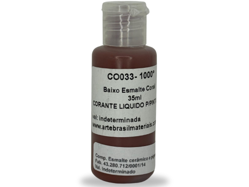 Baixo Esmalte Coral 35ml 1000/1240°C