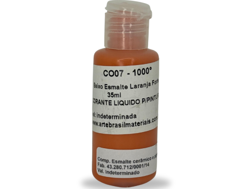 Baixo Esmalte Laranja Forte 35ml 1000/1240°C