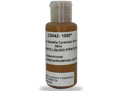 Baixo Esmalte Caramelo Ouro 35ml 1000/1240°C